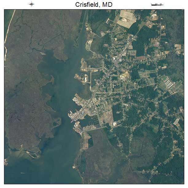 Crisfield, MD air photo map