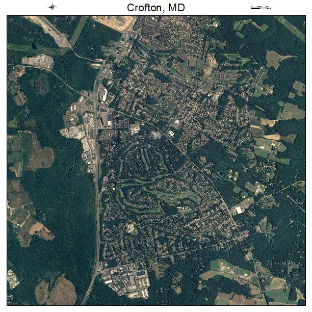 Crofton, MD air photo map