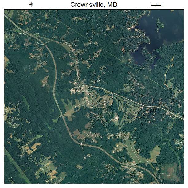 Crownsville, MD air photo map