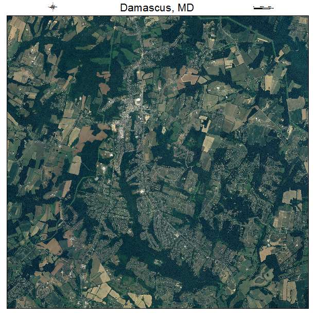 Damascus, MD air photo map