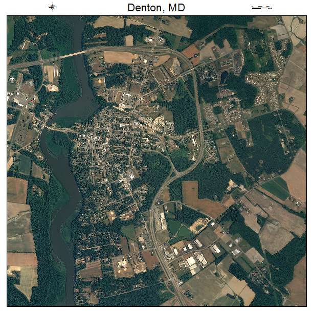 Denton, MD air photo map