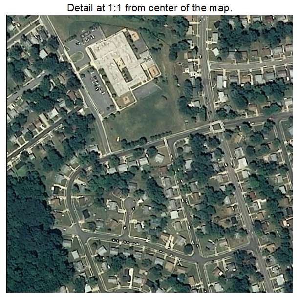 Carmody Hills Pepper Mill Village, Maryland aerial imagery detail