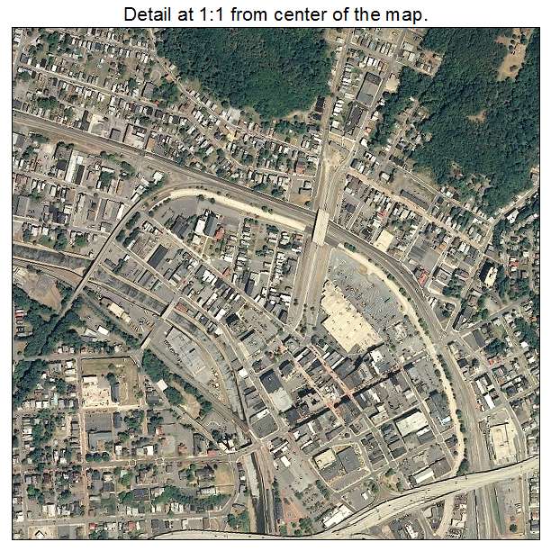 Cumberland, Maryland aerial imagery detail