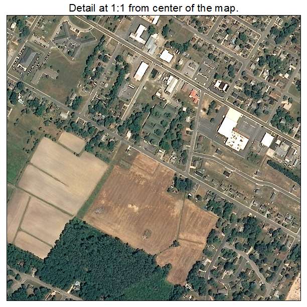 Pocomoke City, Maryland aerial imagery detail