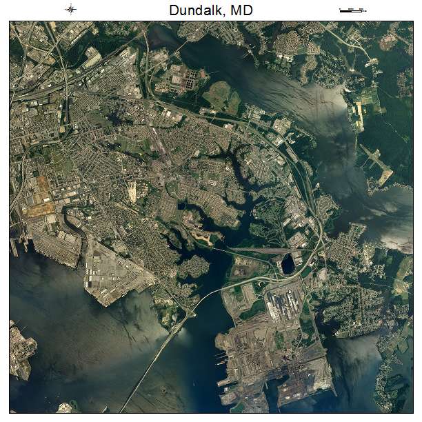 Dundalk, MD air photo map