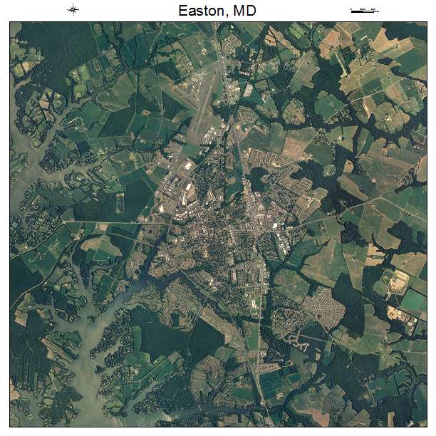 Easton, MD air photo map