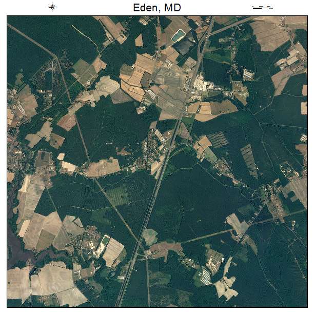 Eden, MD air photo map