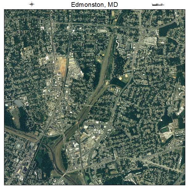 Edmonston, MD air photo map