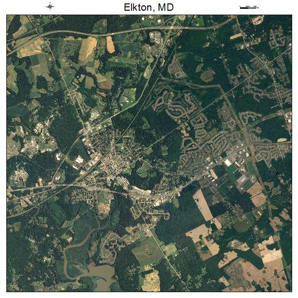 Elkton, MD air photo map