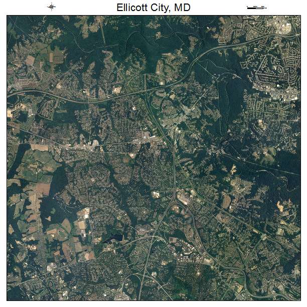 Ellicott City, MD air photo map