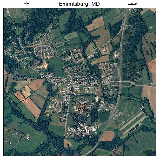 Emmitsburg, MD air photo map