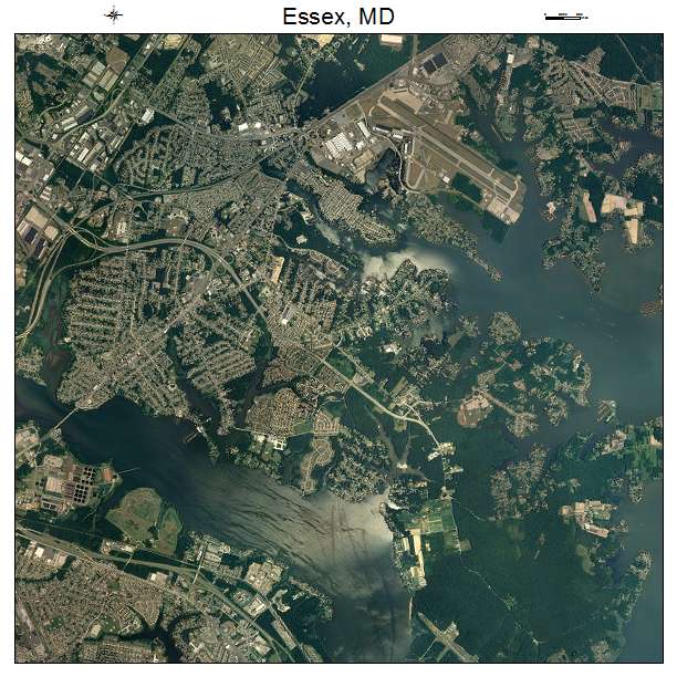 Essex, MD air photo map
