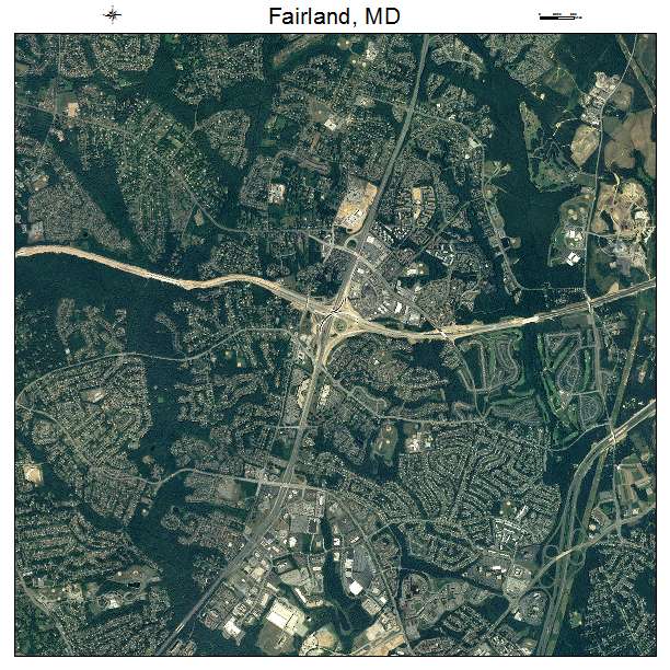 Fairland, MD air photo map