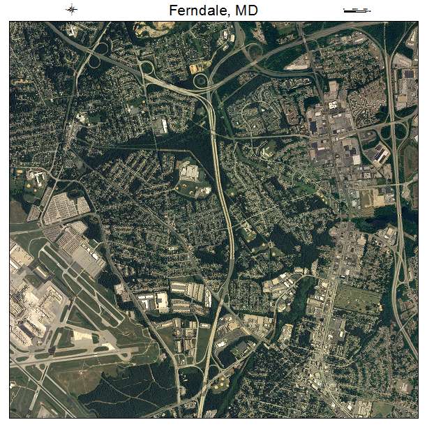 Ferndale, MD air photo map