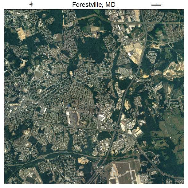 Forestville, MD air photo map