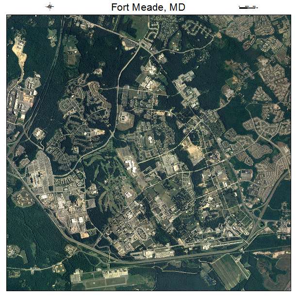 Fort Meade, MD air photo map