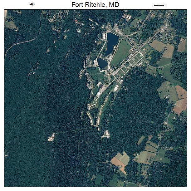 Fort Ritchie, MD air photo map