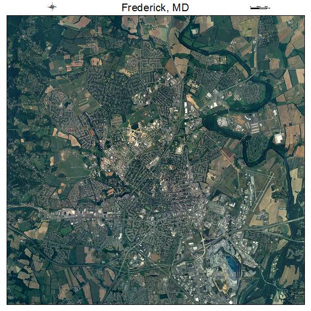 Frederick, MD air photo map