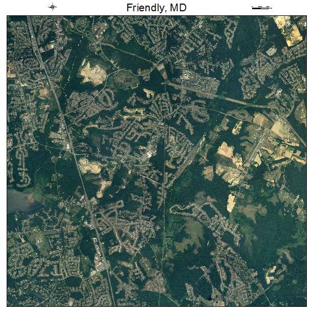 Friendly, MD air photo map
