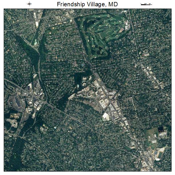 Friendship Village, MD air photo map