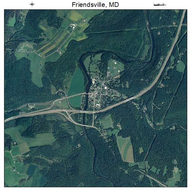 Friendsville, MD air photo map
