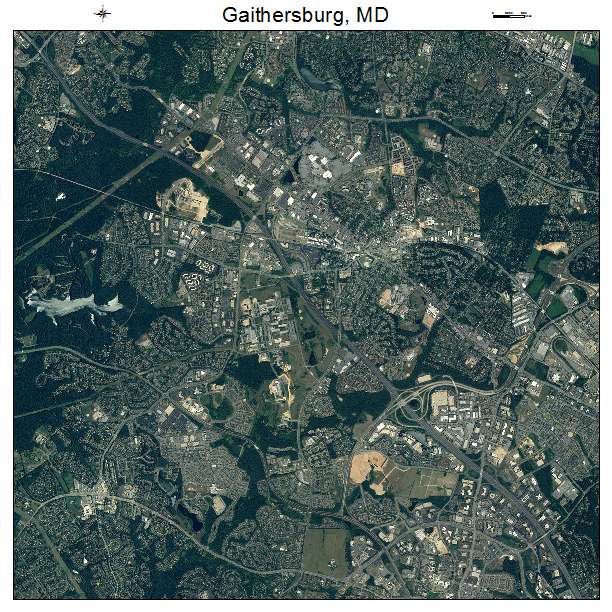 Gaithersburg, MD air photo map