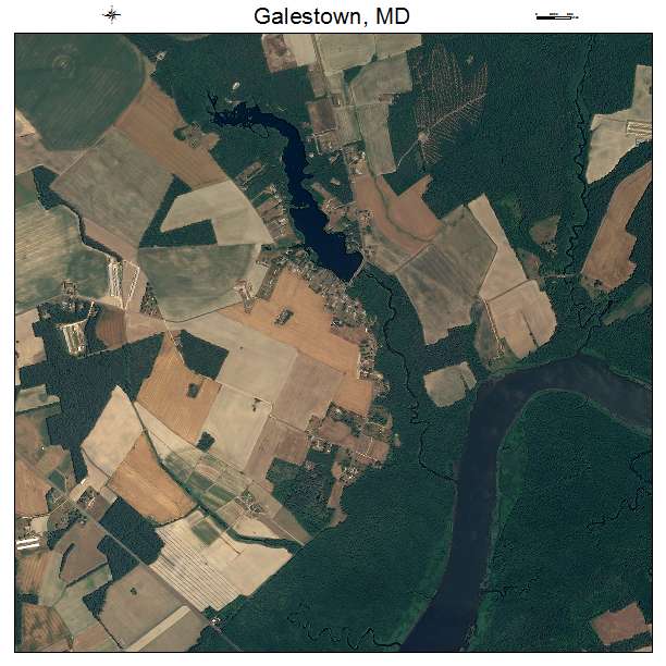 Galestown, MD air photo map