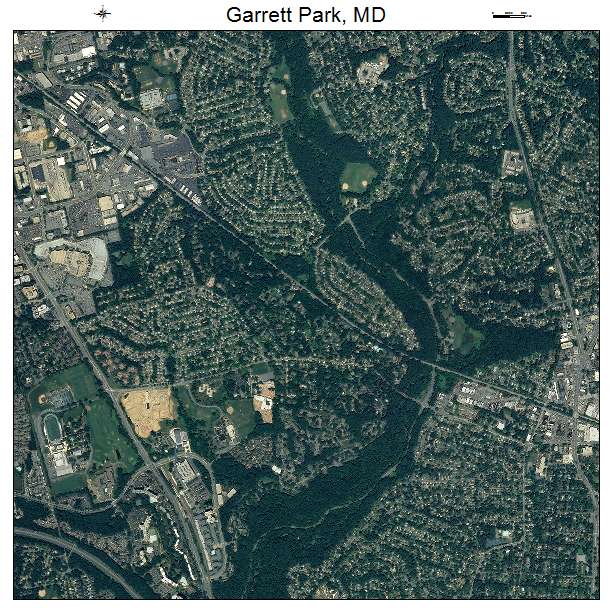 Garrett Park, MD air photo map