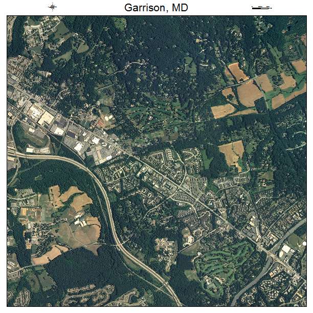 Garrison, MD air photo map