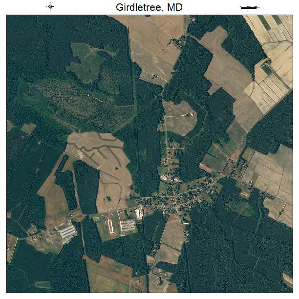 Girdletree, MD air photo map