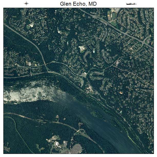 Glen Echo, MD air photo map
