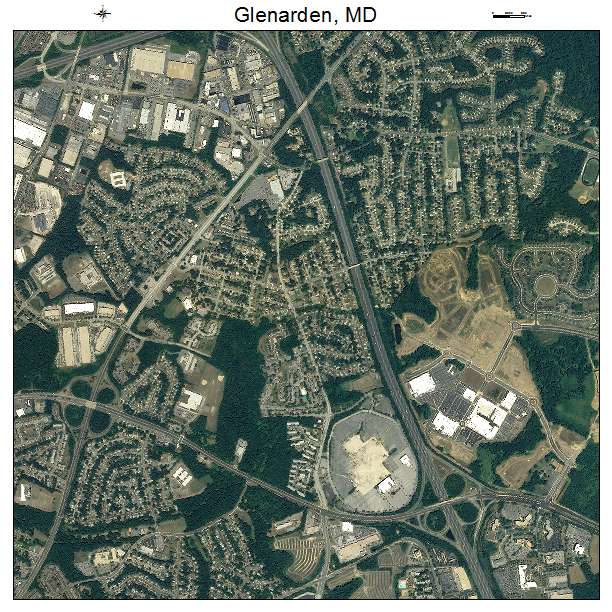 Glenarden, MD air photo map