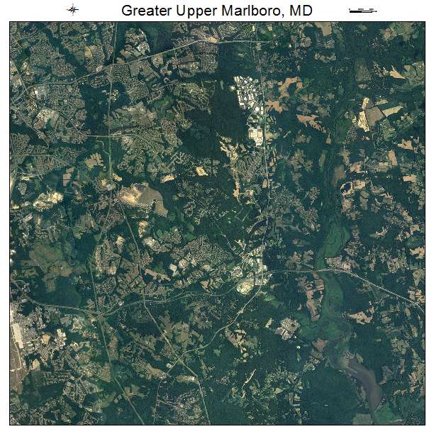 Greater Upper Marlboro, MD air photo map