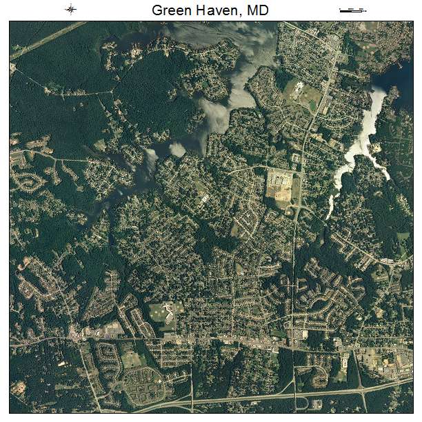 Green Haven, MD air photo map