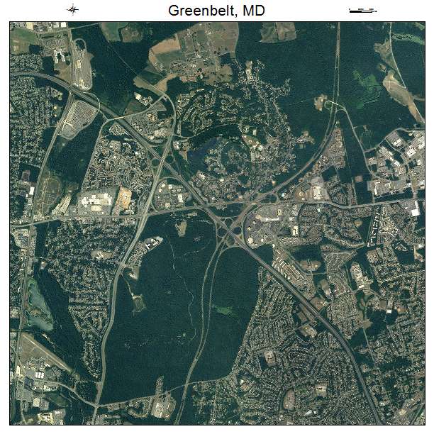 Greenbelt, MD air photo map