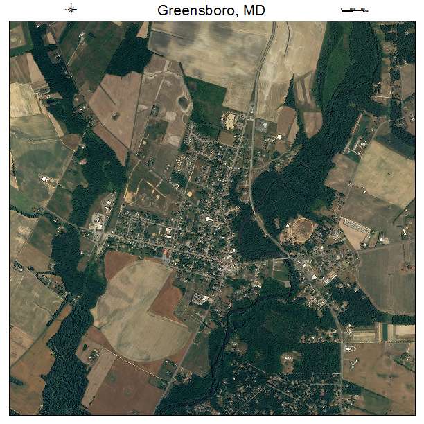Greensboro, MD air photo map