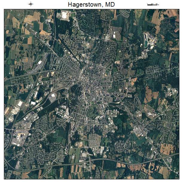 Hagerstown, MD air photo map