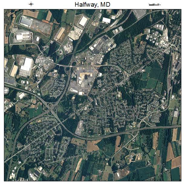 Halfway, MD air photo map