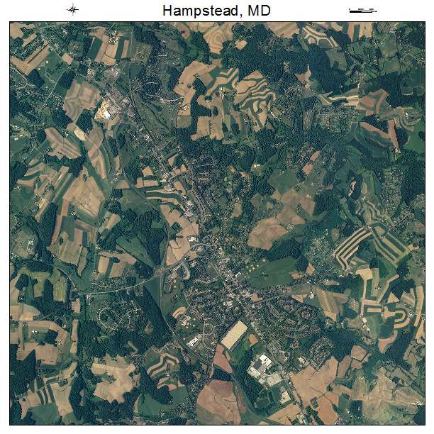 Hampstead, MD air photo map