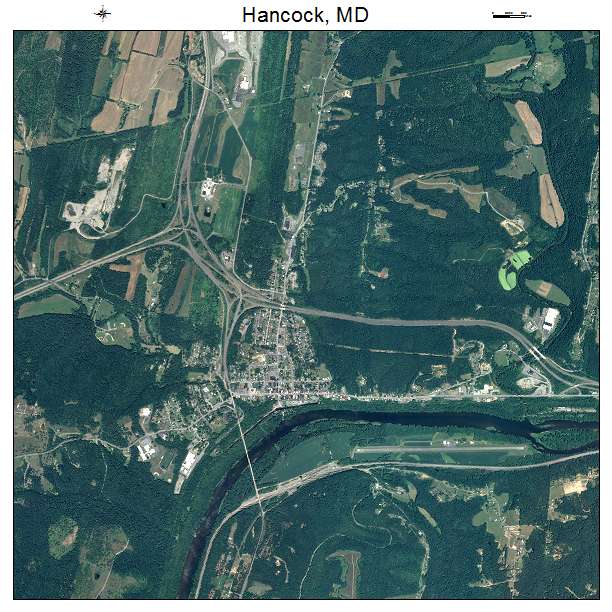 Hancock, MD air photo map