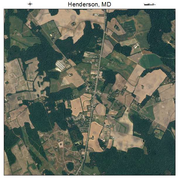 Henderson, MD air photo map