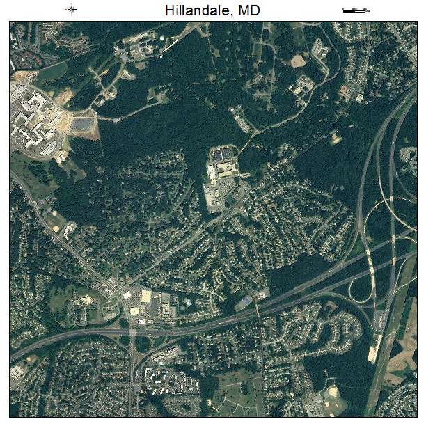 Hillandale, MD air photo map