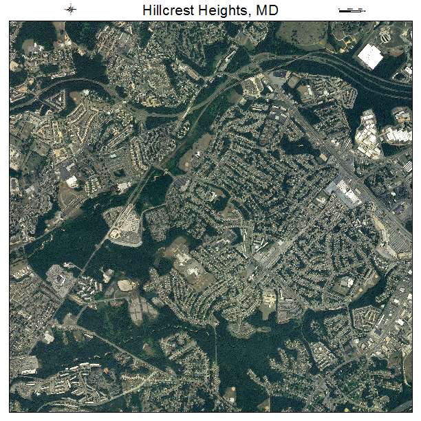 Hillcrest Heights, MD air photo map