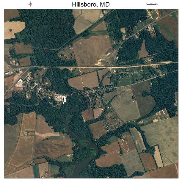 Hillsboro, MD air photo map