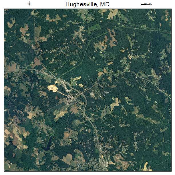 Hughesville, MD air photo map