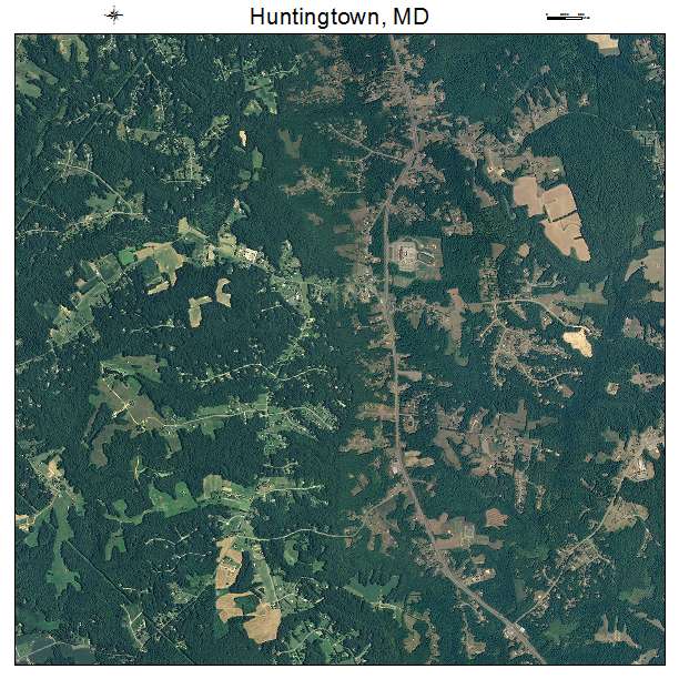 Huntingtown, MD air photo map