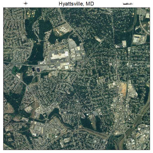 Hyattsville, MD air photo map