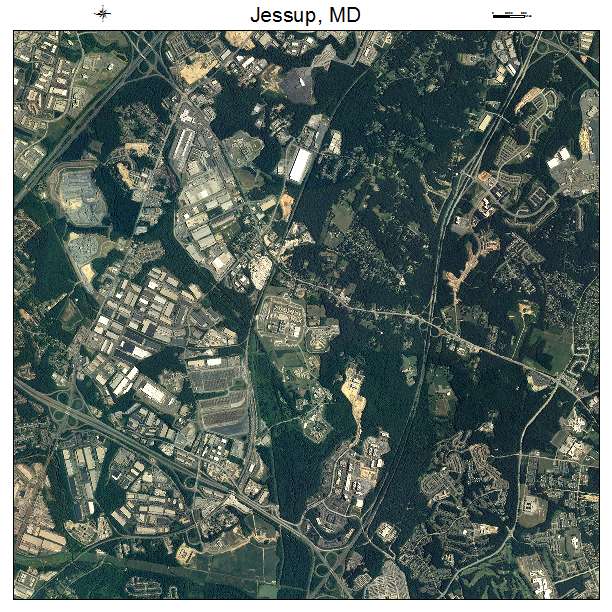Jessup, MD air photo map