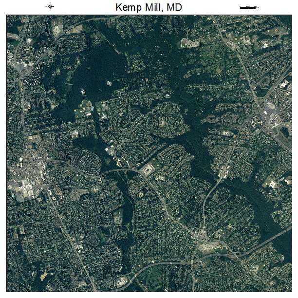 Kemp Mill, MD air photo map