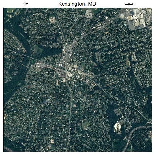 Kensington, MD air photo map